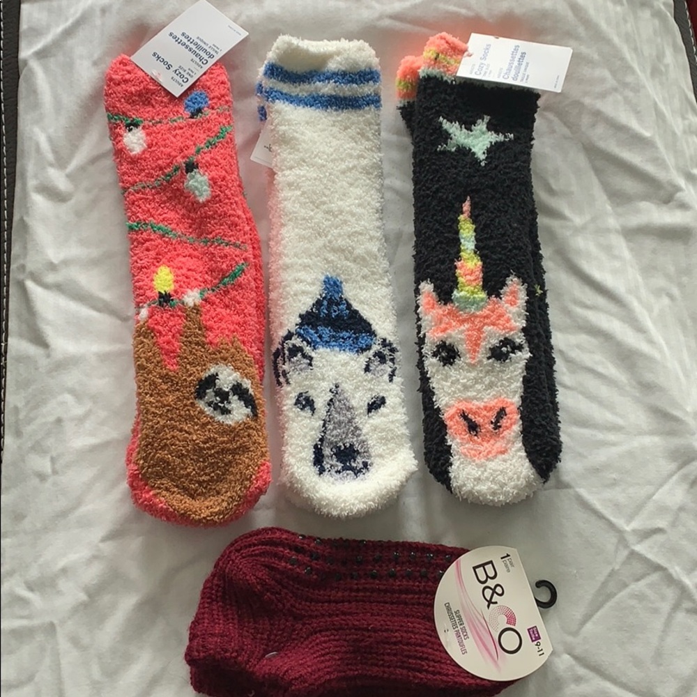 Ladies cozy socks and slippers